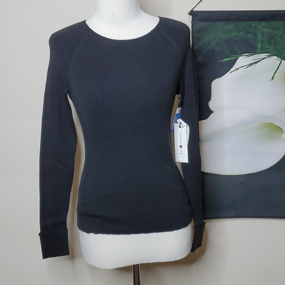 NWT Treasure & Bond Roll Cuff Ribbed Sweater